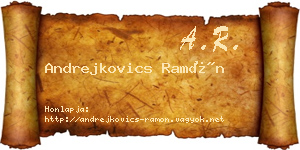 Andrejkovics Ramón névjegykártya